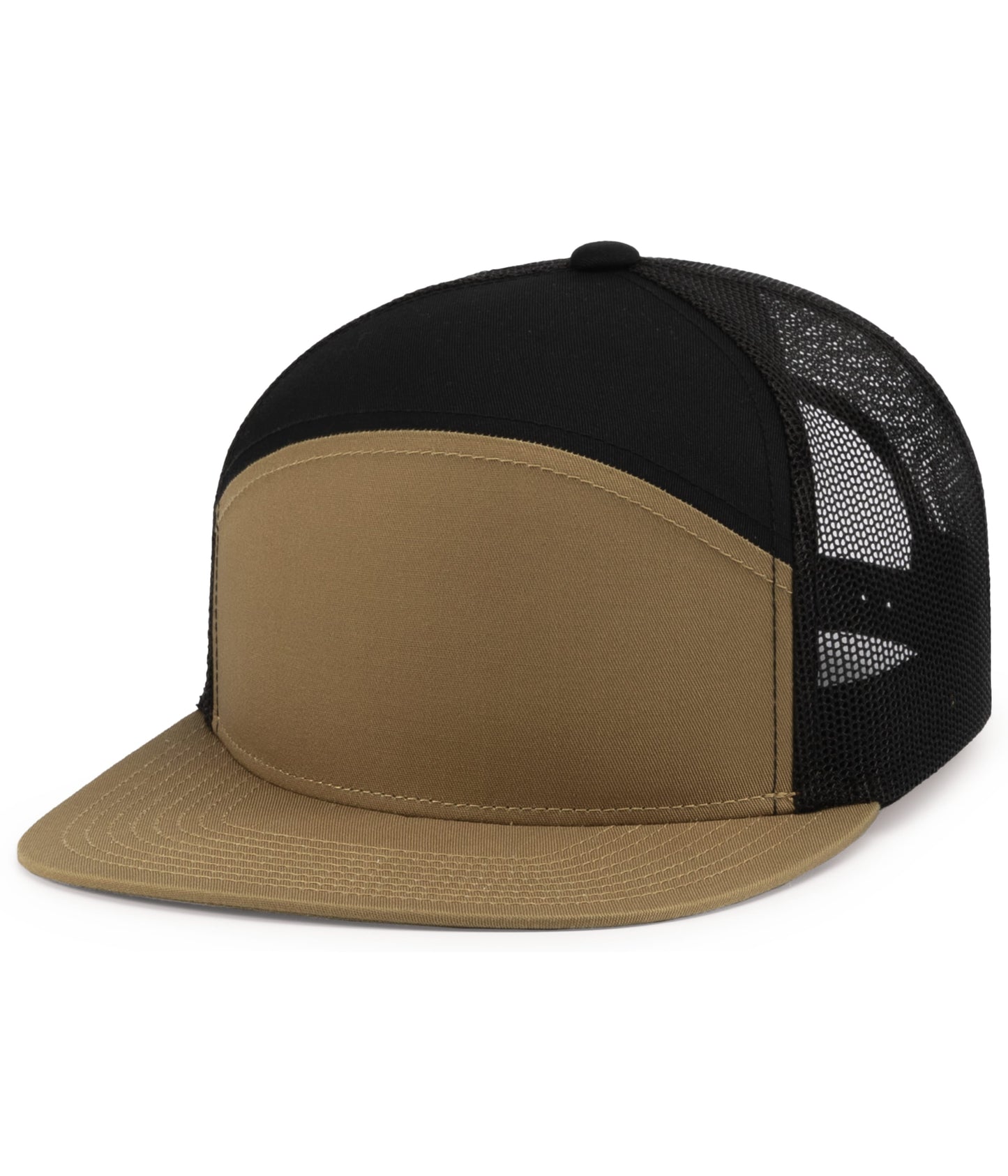 (6) Custom Arch Flat Brim Snapback Trucker