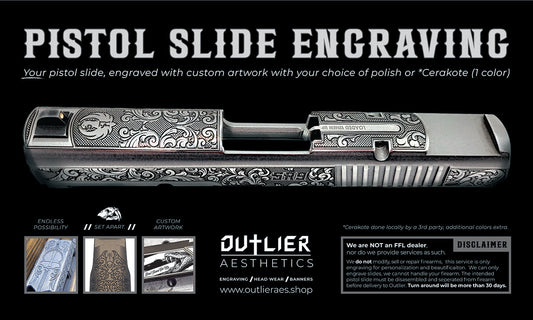 Engraved Pistol Slide - QUOTE