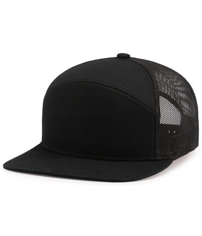 (6) Custom Arch Flat Brim Snapback Trucker