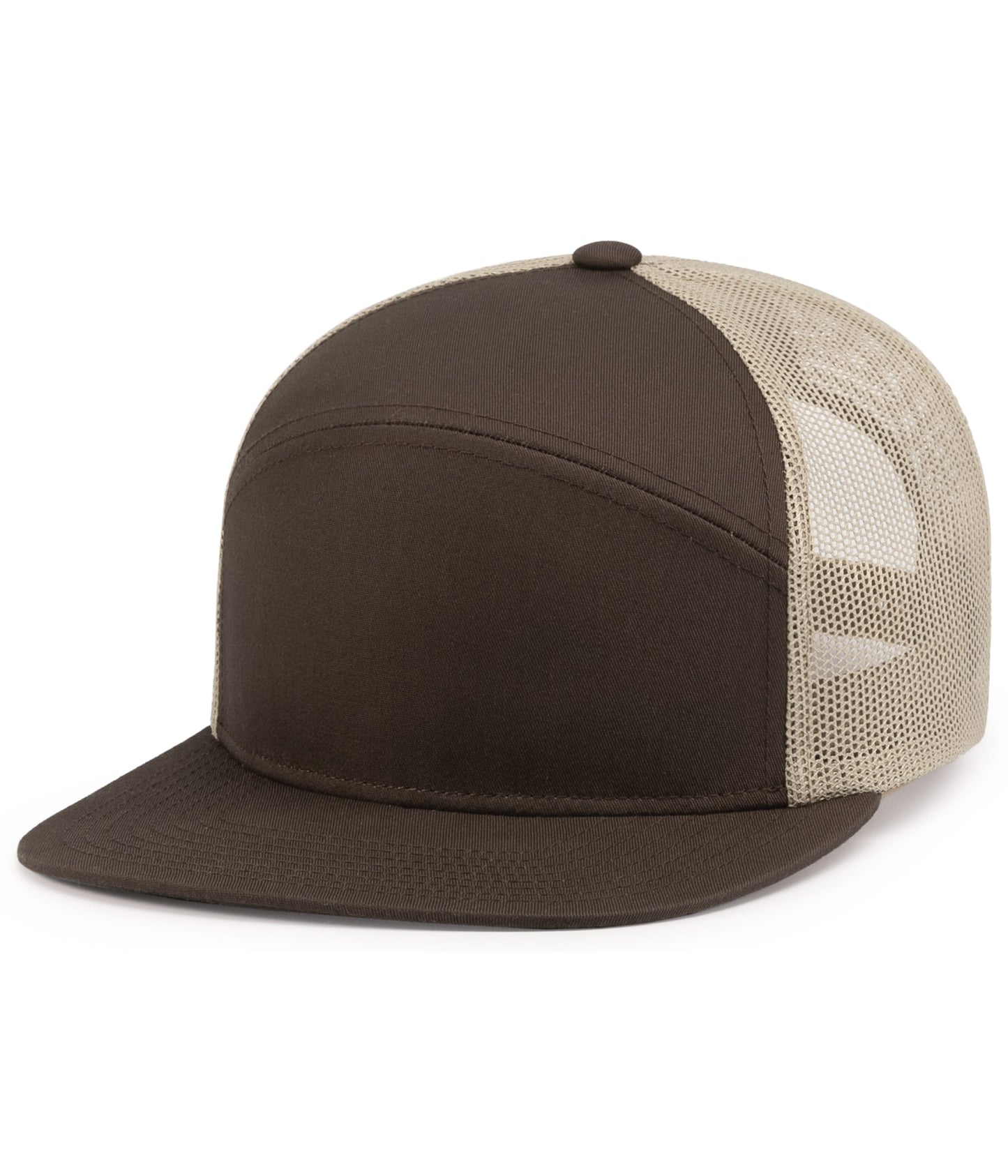 (6) Custom Arch Flat Brim Snapback Trucker