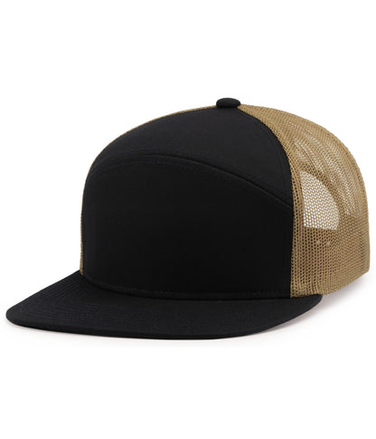(6) Custom Arch Flat Brim Snapback Trucker