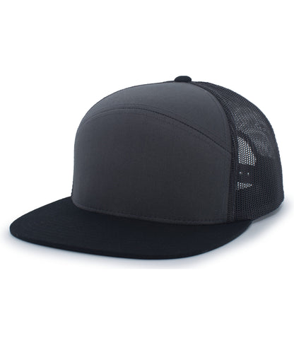 (6) Custom Arch Flat Brim Snapback Trucker